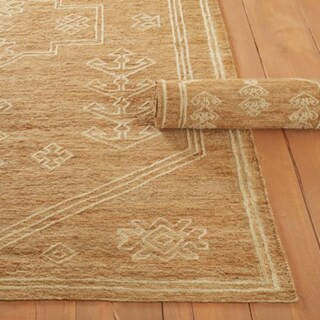 Anis Jute Wool Hand Knotted Area Rug in Tribal Pattern Natural Fiber | Ballard Designs, Inc.