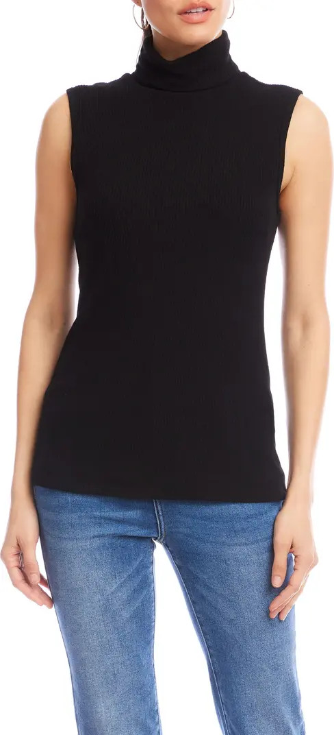 Turtleneck Rib Sleeveless Top | Nordstrom