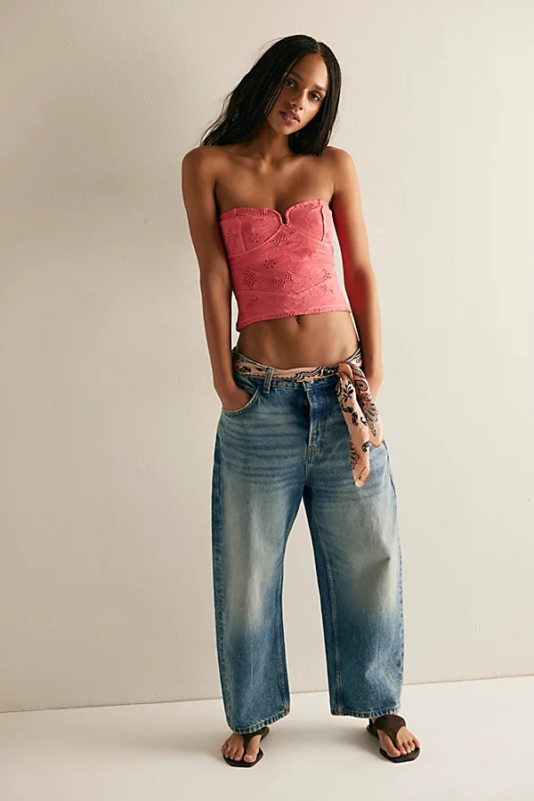 We The Free Good Luck Mid-Rise Barrel Jeans | Free People (Global - UK&FR Excluded)