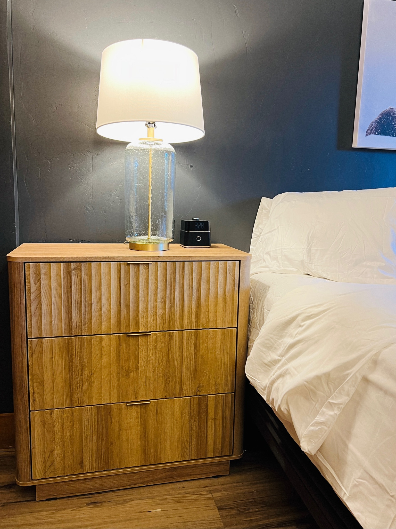 @mountainthunderbreck The perfect place to cozy up after a long day on the slopes ⛷️ #bedside #bedsidetable #nightstand #bedroom #design #interiordesign 

#LTKHome