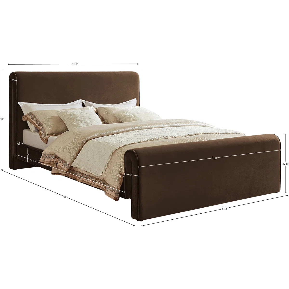 Sadete Upholstered Unfinished Platform Bed | Wayfair North America