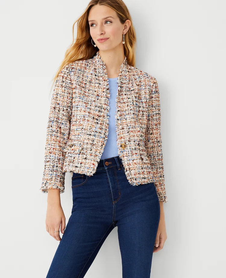 Confetti Tweed Cardigan Jacket | Ann Taylor (US)