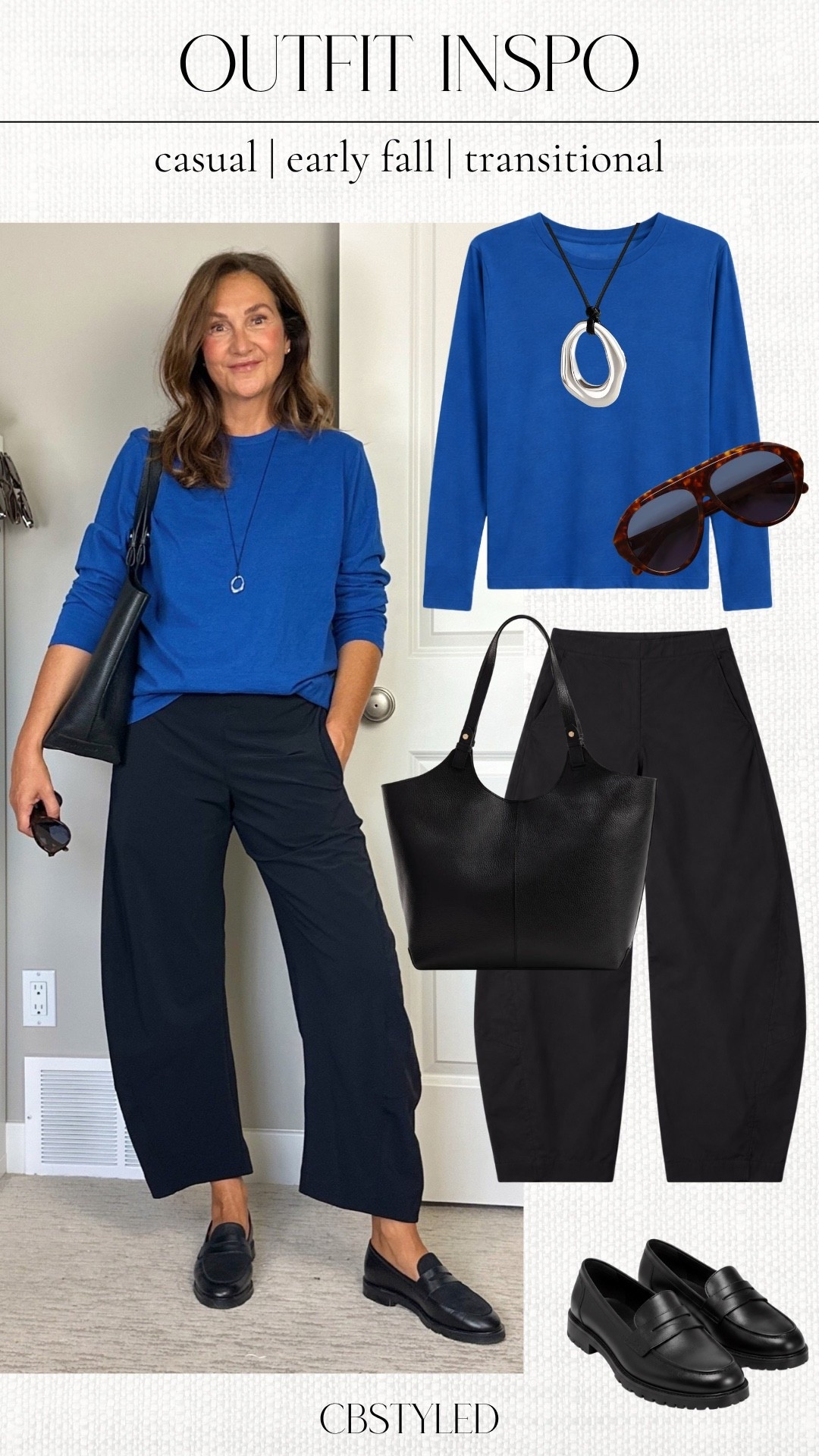 Casual early fall transitional outfit inspo!