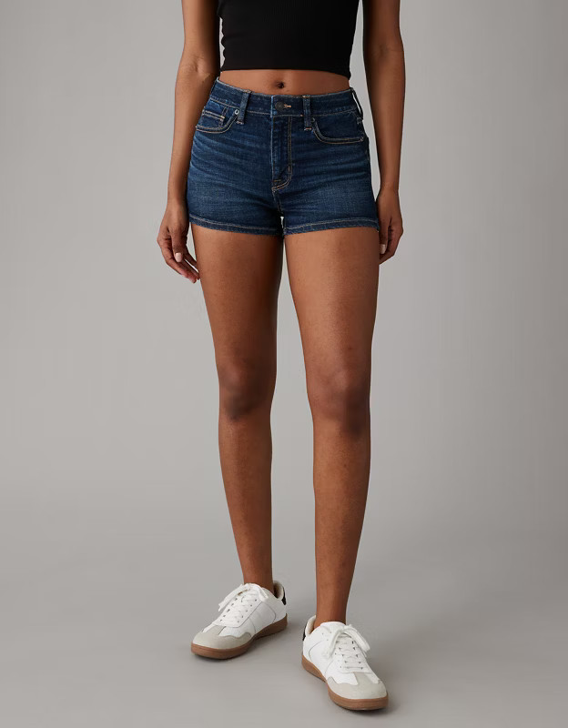 AE Next Level High-Waisted Denim Short Short | American Eagle Outfitters (US & CA)