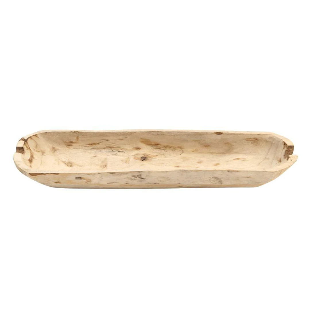 Rectangle Decorative Paulownia Wood Bowl | Megan Molten