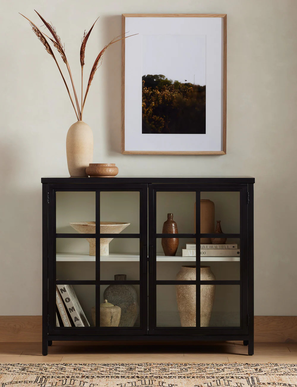 Marjorie Small Curio Cabinet, Black | Lulu and Georgia 