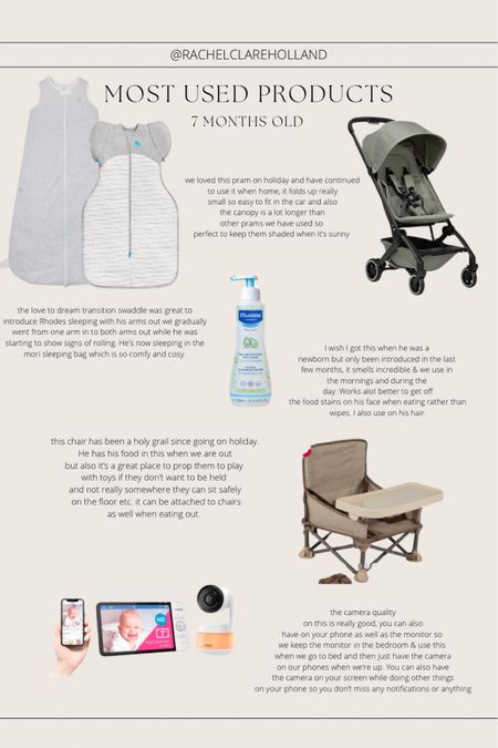 My most used products, baby products, family products, pram, sleep suit, baby essentials, travel essentials, baby skin care, camera, baby chair 

#LTKsummer #LTKbaby #LTKfamily