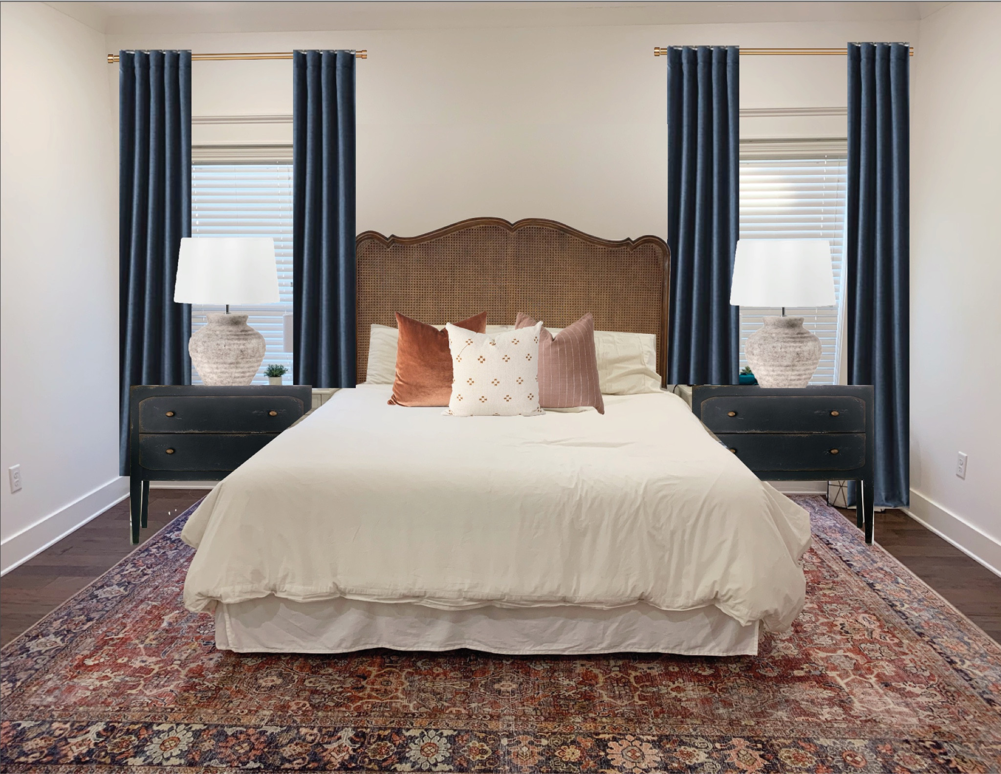 I recently mocked up what the master bedroom would look like with the headboard, nightstands, and lamps I’ve been considering getting for over a year now. 

Love the old world, antique look mixed with some modern elements. 

#LTKsalealert #LTKfindsunder50 #LTKhome