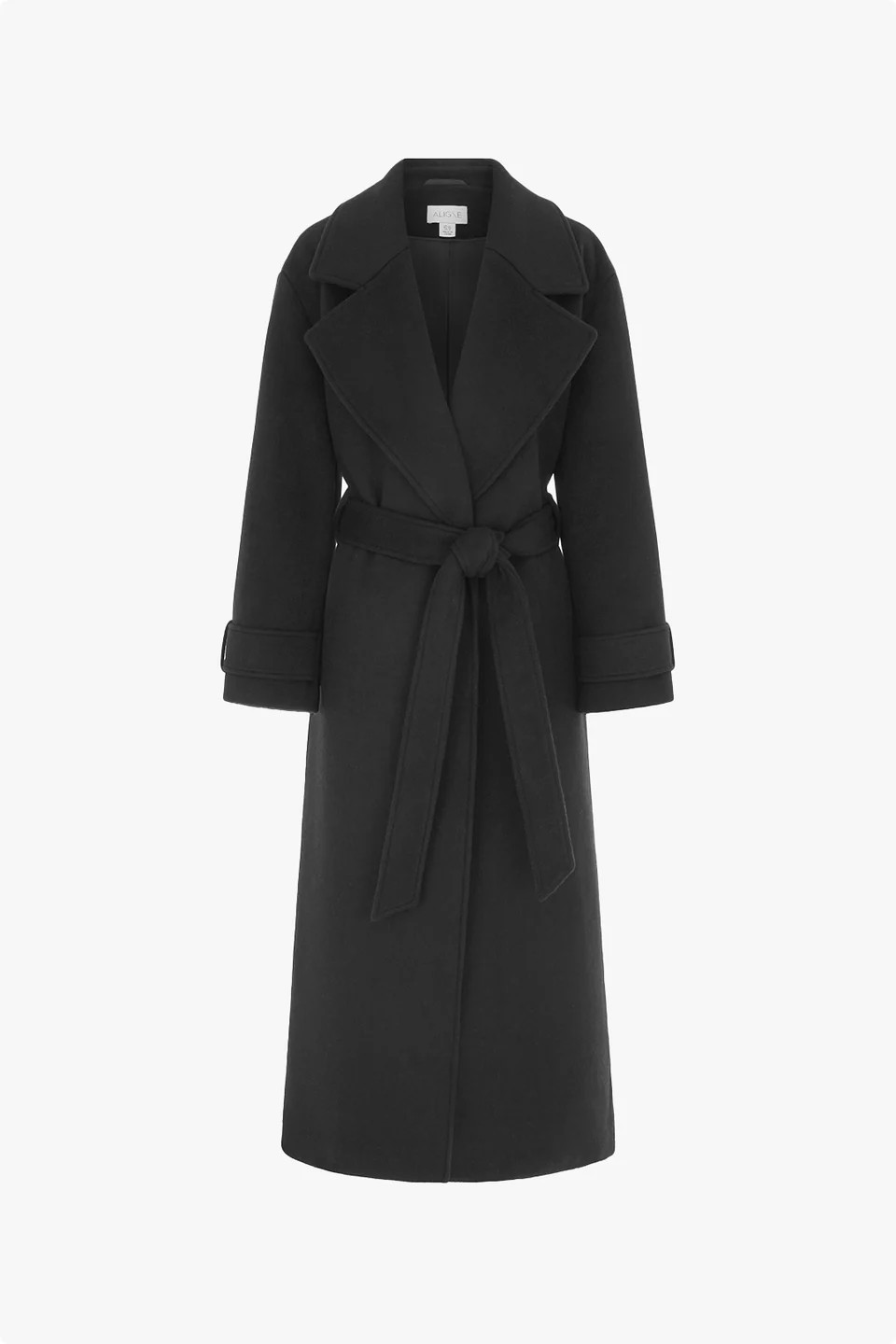 ALIGNE Wrap Wool Winter Coat - Black | George | ALIGNE UK & EU