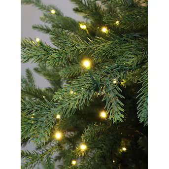 Holiday Living Acadia 7.5-ft Spruce Pre-lit Artificial Christmas Tree with LED Lights | Lowe's