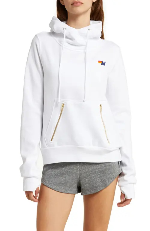 Aviator Nation Ninja Hoodie in White at Nordstrom, Size X-Large | Nordstrom