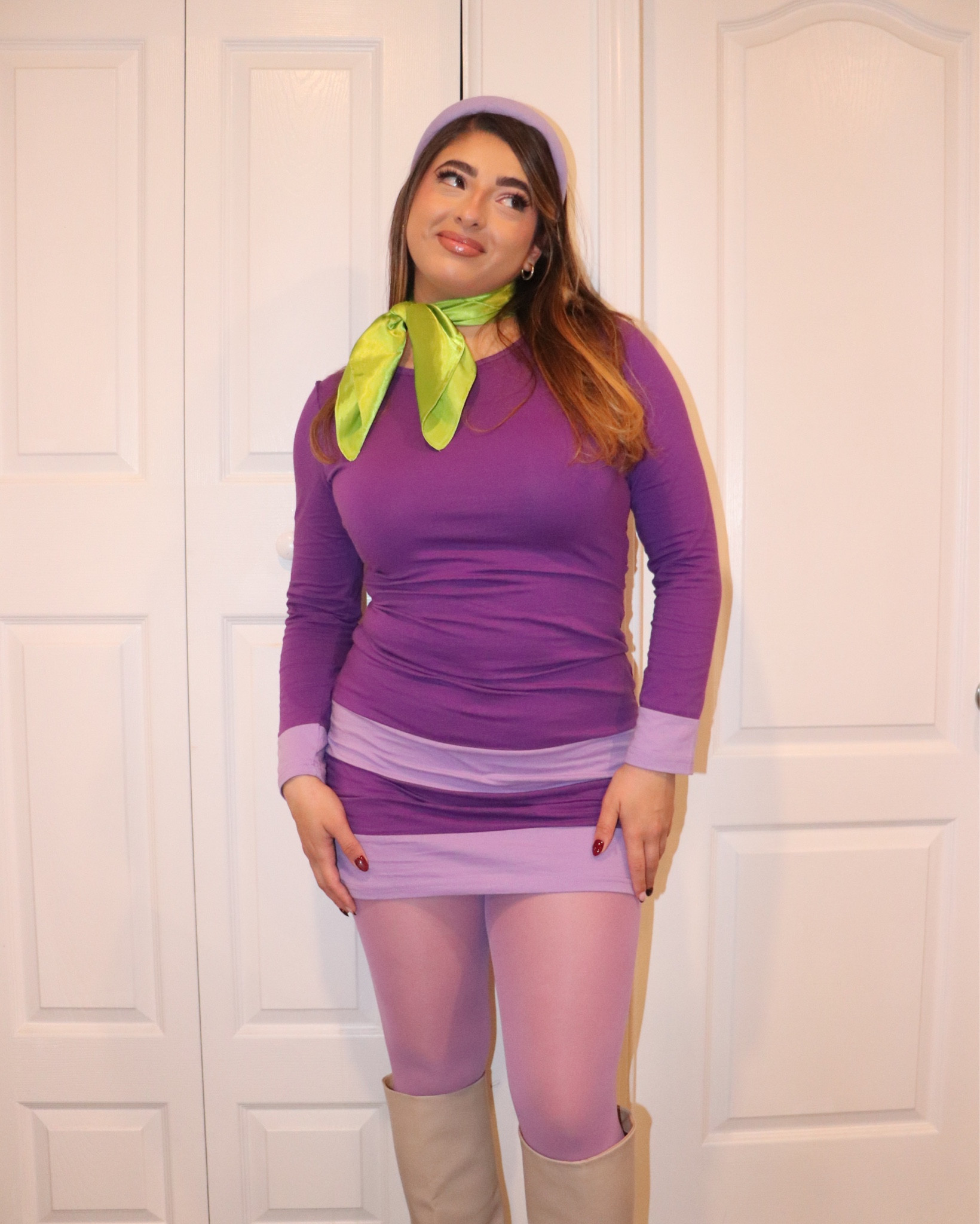 Super easy Halloween costume for 2025! 

I went as Daphne last year and it was the easiest costume I ever put together! I got everything off of amazon from one order and it was so affordable too! 💜 

Wearing a size medium 

#LTKFindsUnder50 #LTKStyleTip #LTKHalloween