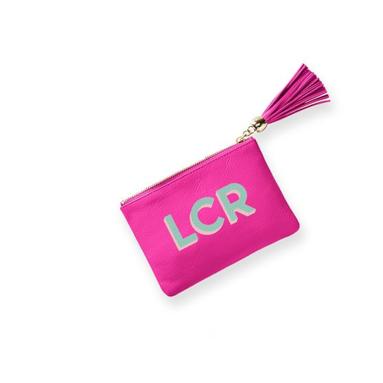 Leather Tassel Zipper Pouch | Mark and Graham