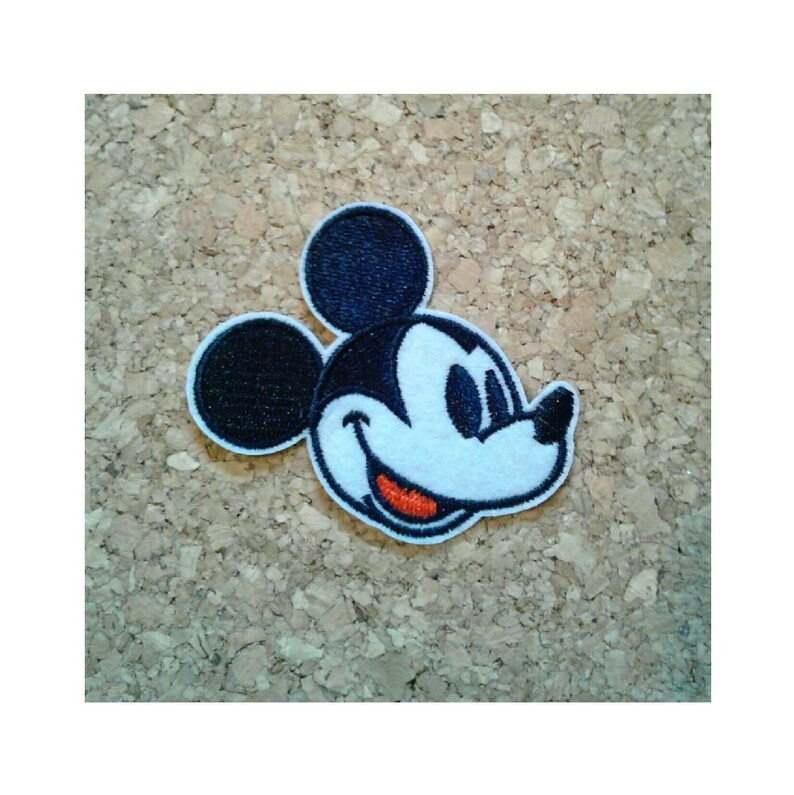 Mickey Mouse - Cool - Classic Side View - Retro - Embroidered Iron on Patch - Crafts - Vacation -... | Etsy (Global)