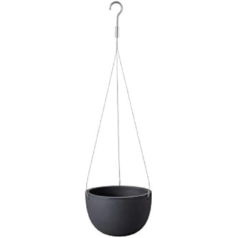 KINTO 29230 Plant Pot, 7.9 inches (201 mm), 6.8 inches (174 mm), Black Hanging Planter, Hanging P... | Amazon (US)