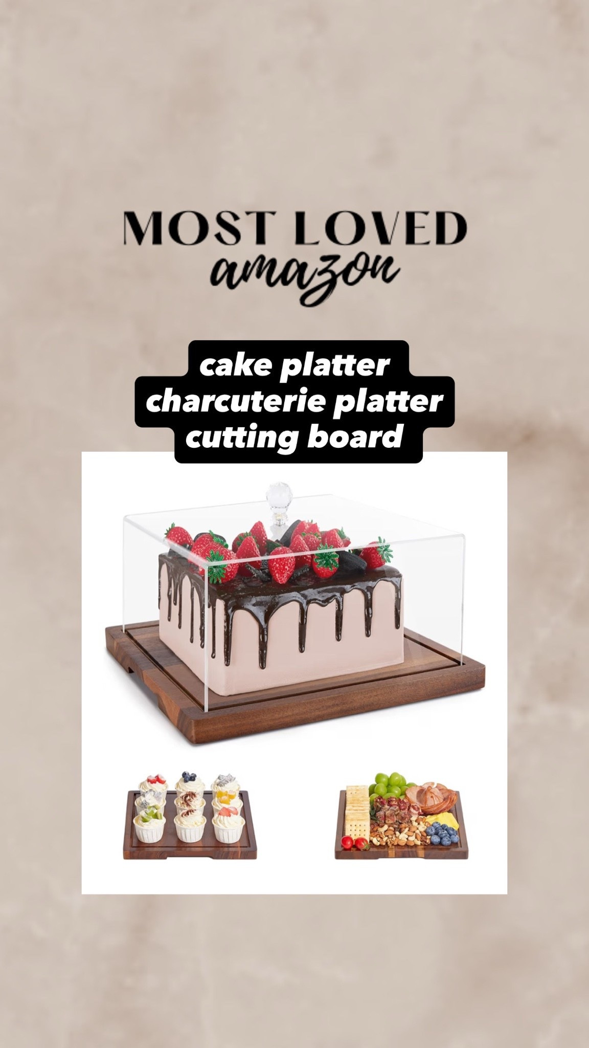 top trending product on my storefront 

doubles as 
cake platter
charcuterie board 
bread storage 
cutting board
