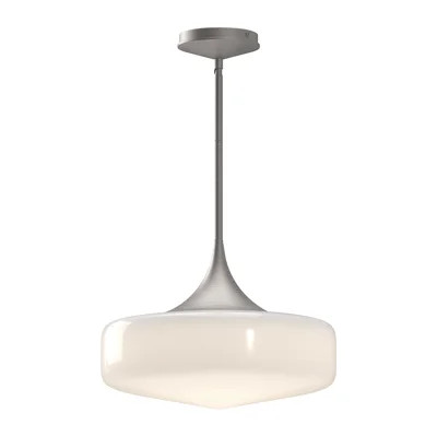 Nathania 1-Light Schoolhouse Glass Pendant | Wayfair North America