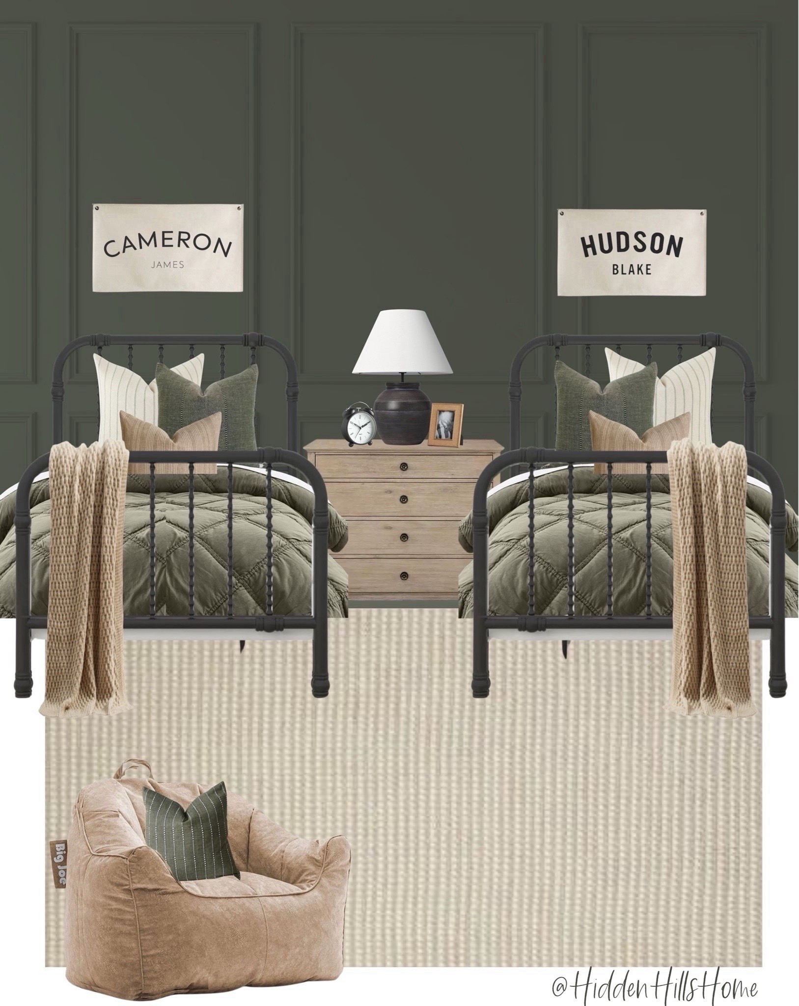 Shared boys bedroom mood board, boys bedroom design, green boys bedroom, brothers bedroom design #boys

#LTKHome #LTKSaleAlert #LTKKids