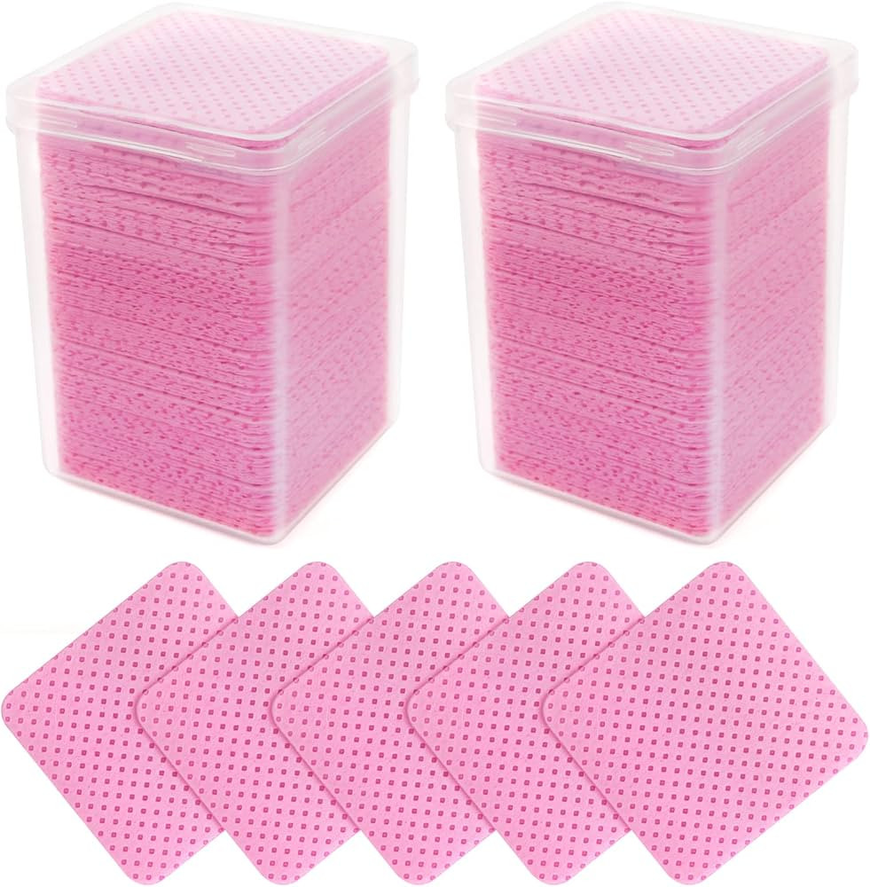 400 Pieces Eyelash Extension Glue Wipes, Lint Free Nail Wipes Eyelash Glue Cleaner Glue Wiping Cl... | Amazon (US)