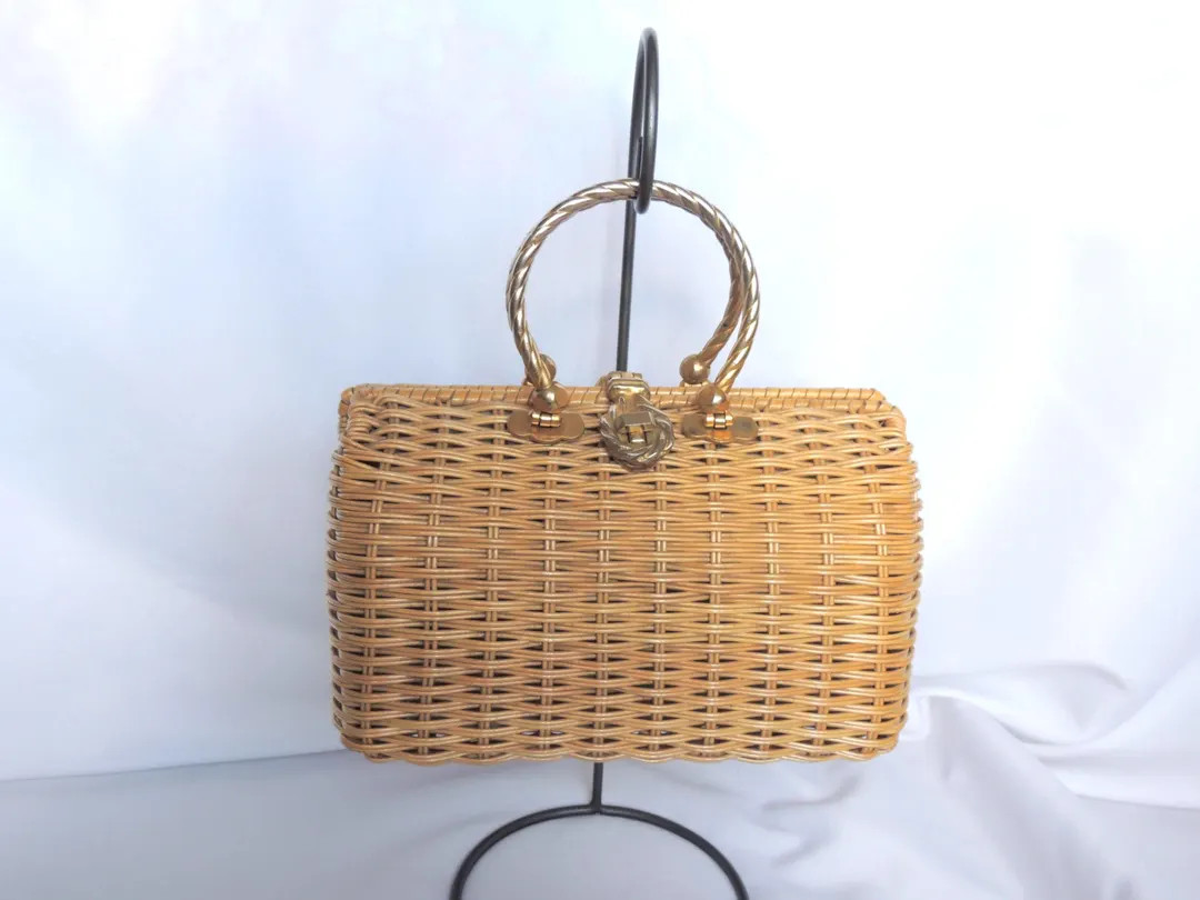 Vintage Natural Wicker/Straw Bag Purse Handbag Summer Purse | Etsy (US)