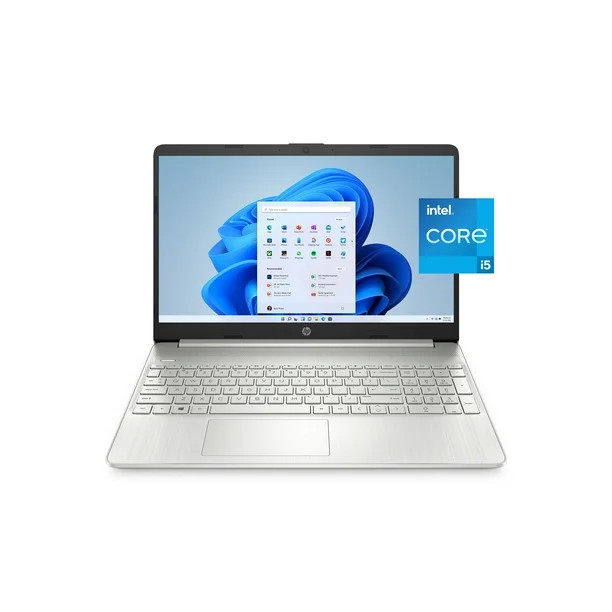HP 15.6" FHD Laptop, Intel Core i5-1135G7, 8GB RAM, 256GB SSD, Windows 11 Home, Natural Silver, 1... | Walmart (US)