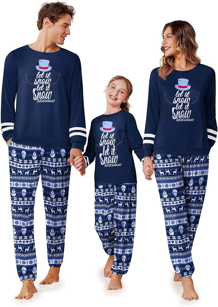 Ekouaer Family Christmas Pajamas Matching Sets Long Sleeve Couple Pjs Holiday Sleepwear Soft Loun... | Amazon (US)