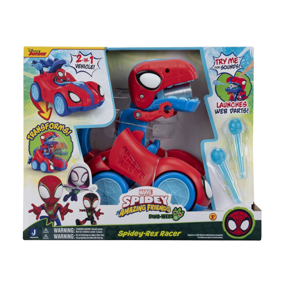Spidey & His Amazing Friends Spidey-Dino Racer Transforming Vehicle | Target
