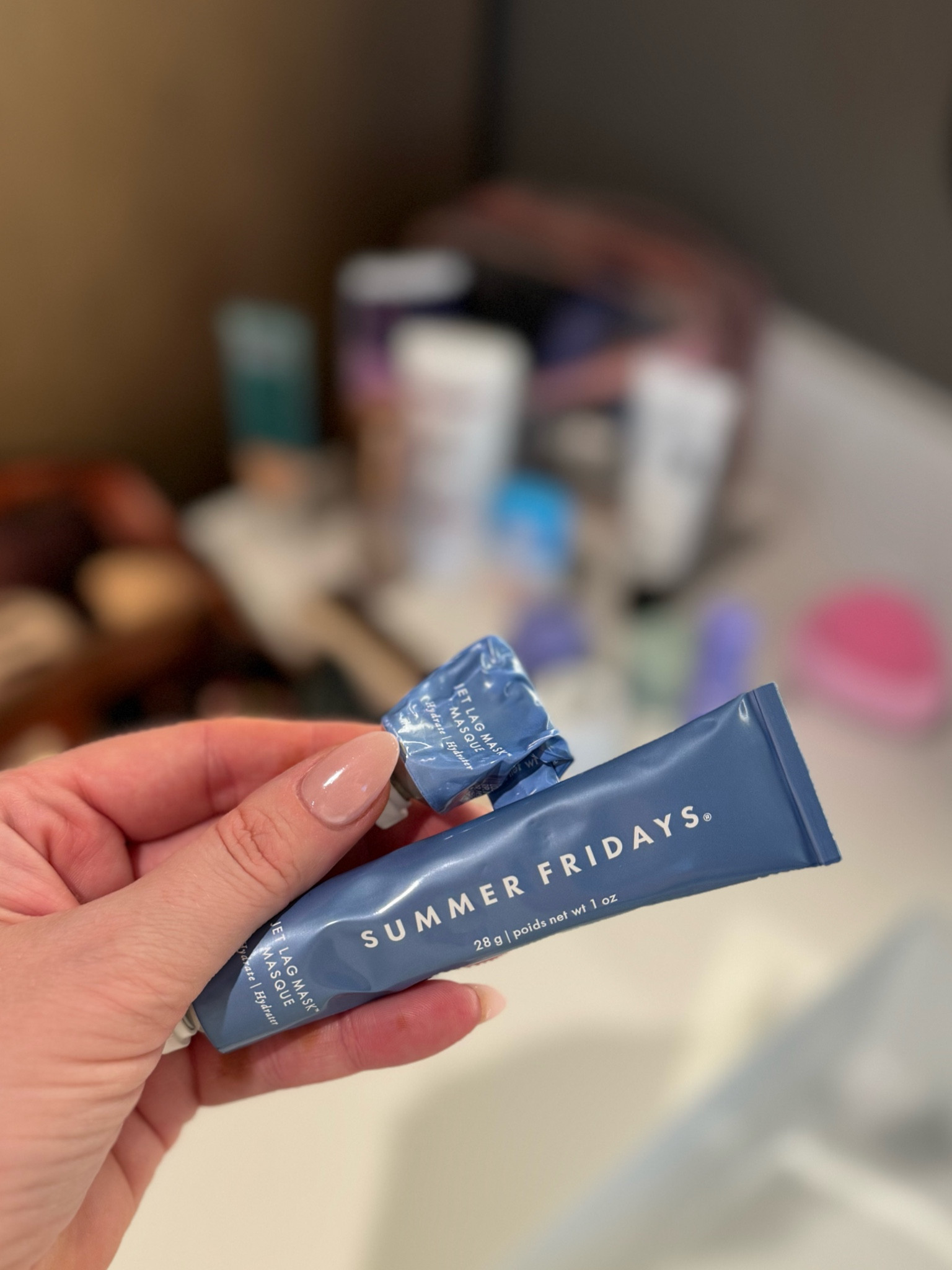 My absolute favorite night time moisturizer when I travel is the Summer Fridays jet lag mask. I wear it overnight & always wake up with glowing skin! 

#LTKTravel #LTKBeauty