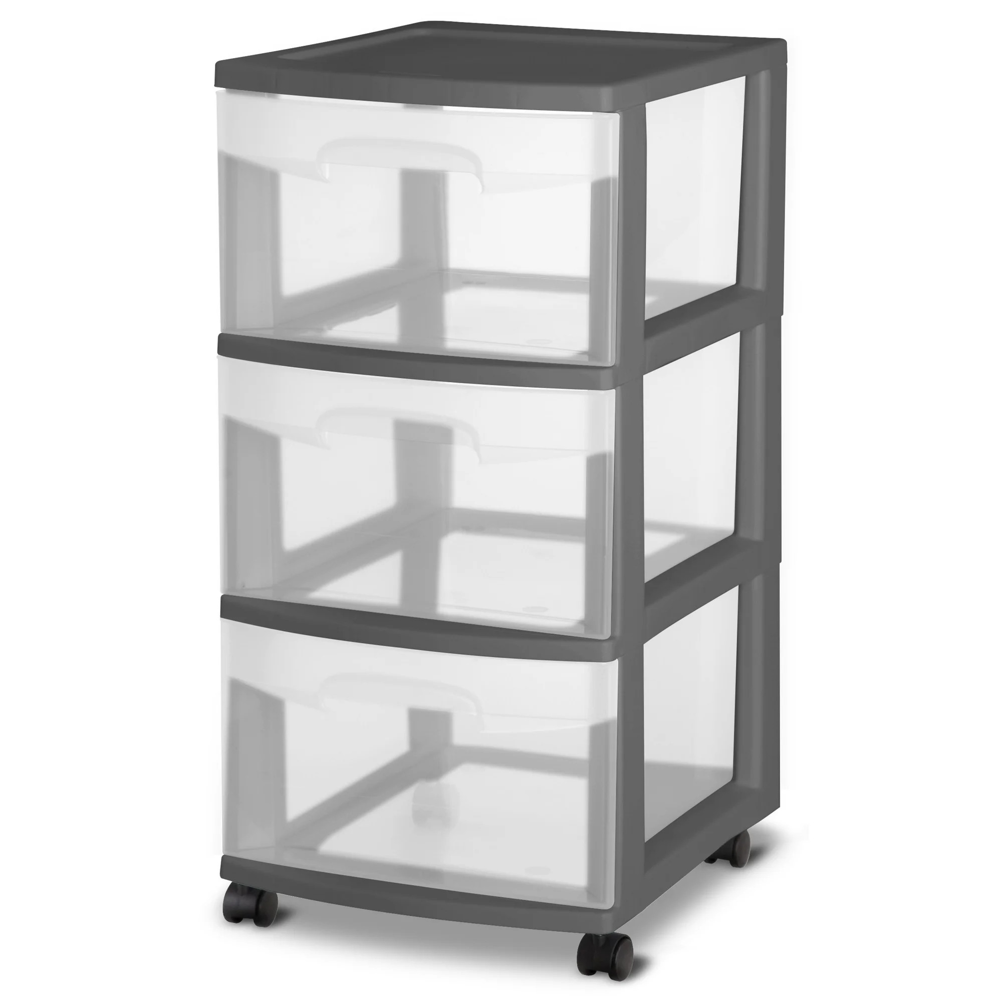 Sterilite 3 Drawer Cart Gray Flannel | Walmart (US)
