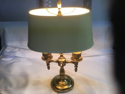 Brass Vintage  Double Candlestick Table Lamp | eBay US