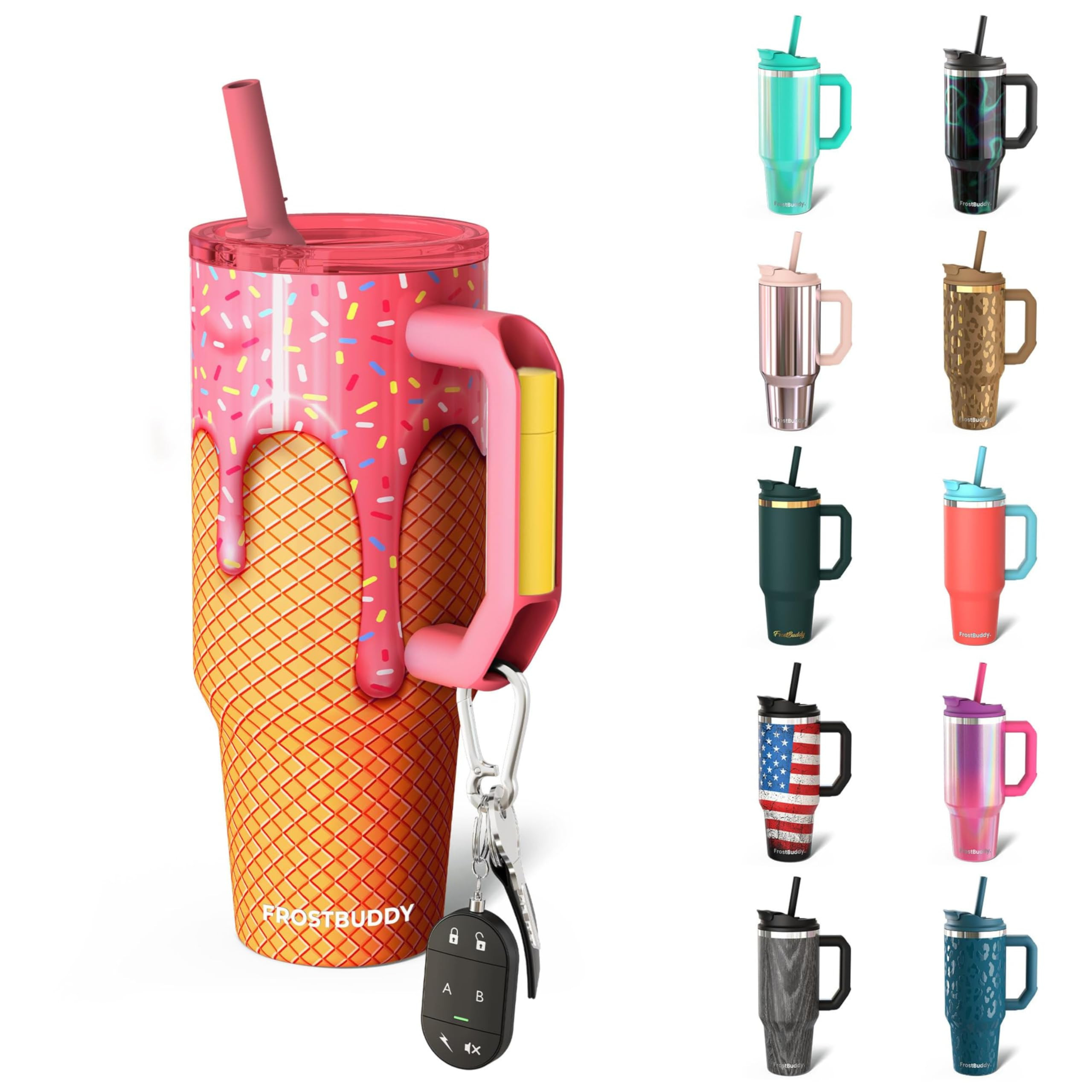 Frost Buddy Thicc Buddy - 40 oz Stainless Steel Vacuum Insulated Tumbler with Lid and Straw for W... | Amazon (US)