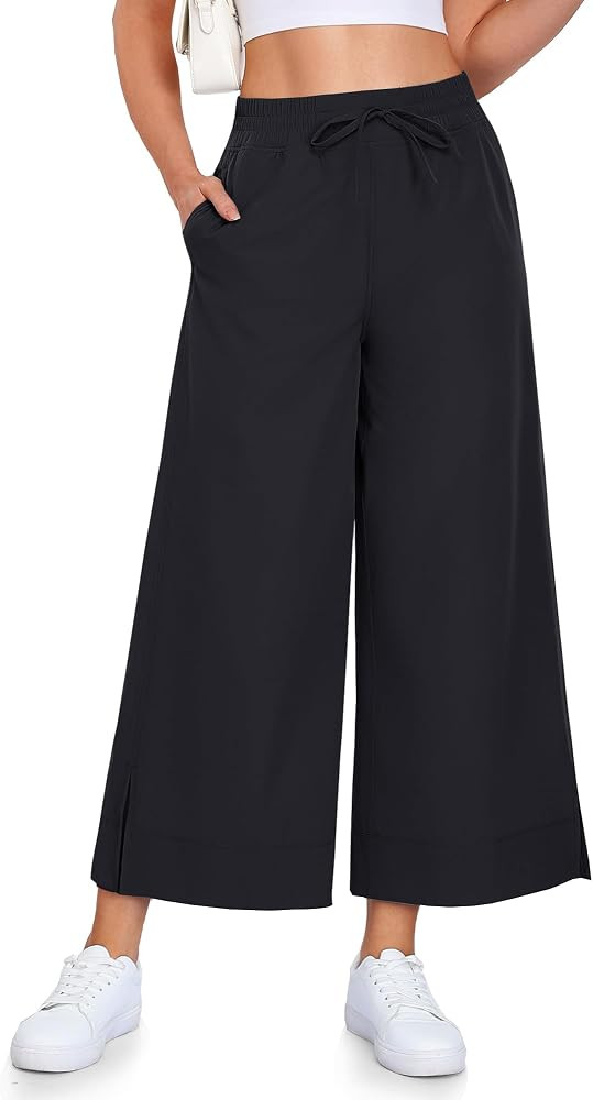 CAMPSNAIL Wide Leg Pants Women - 25"/29" Casual Summer Capri Sweatpants Lightweight Yoga Pants fo... | Amazon (US)