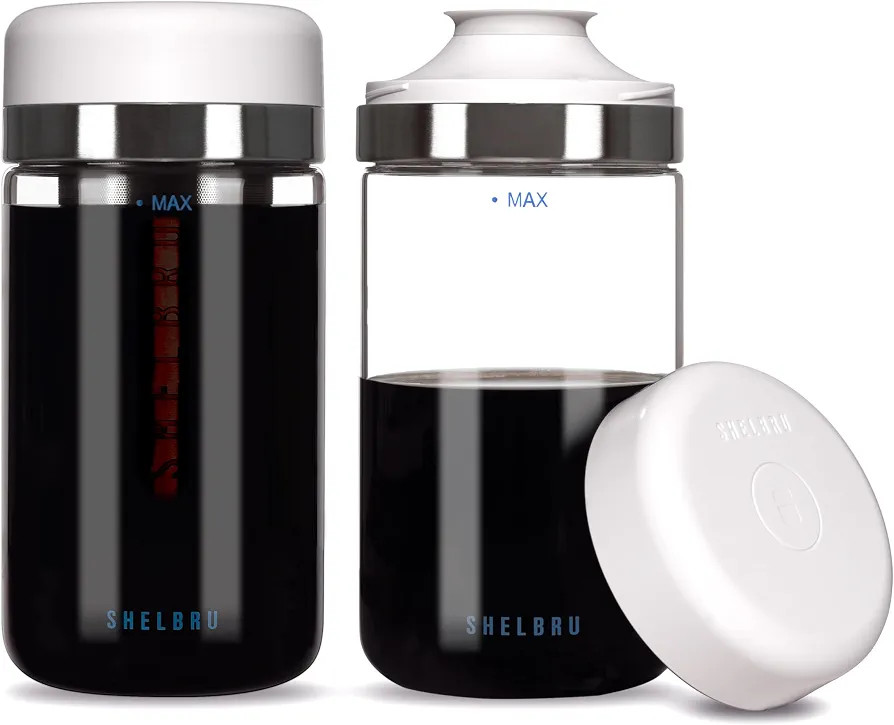 Cold Brew Coffee Maker - 2-Piece Set w/Brewer & Carafe (Pitcher) - Reusable Stainless Steel Filte... | Amazon (US)
