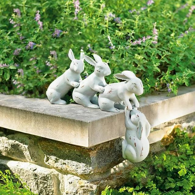 Cuoff Garden Saved By A Hare Sculpture Bunny Sculpture Party Gift Rabbit Statue Home Decor Multi-... | Walmart (US)