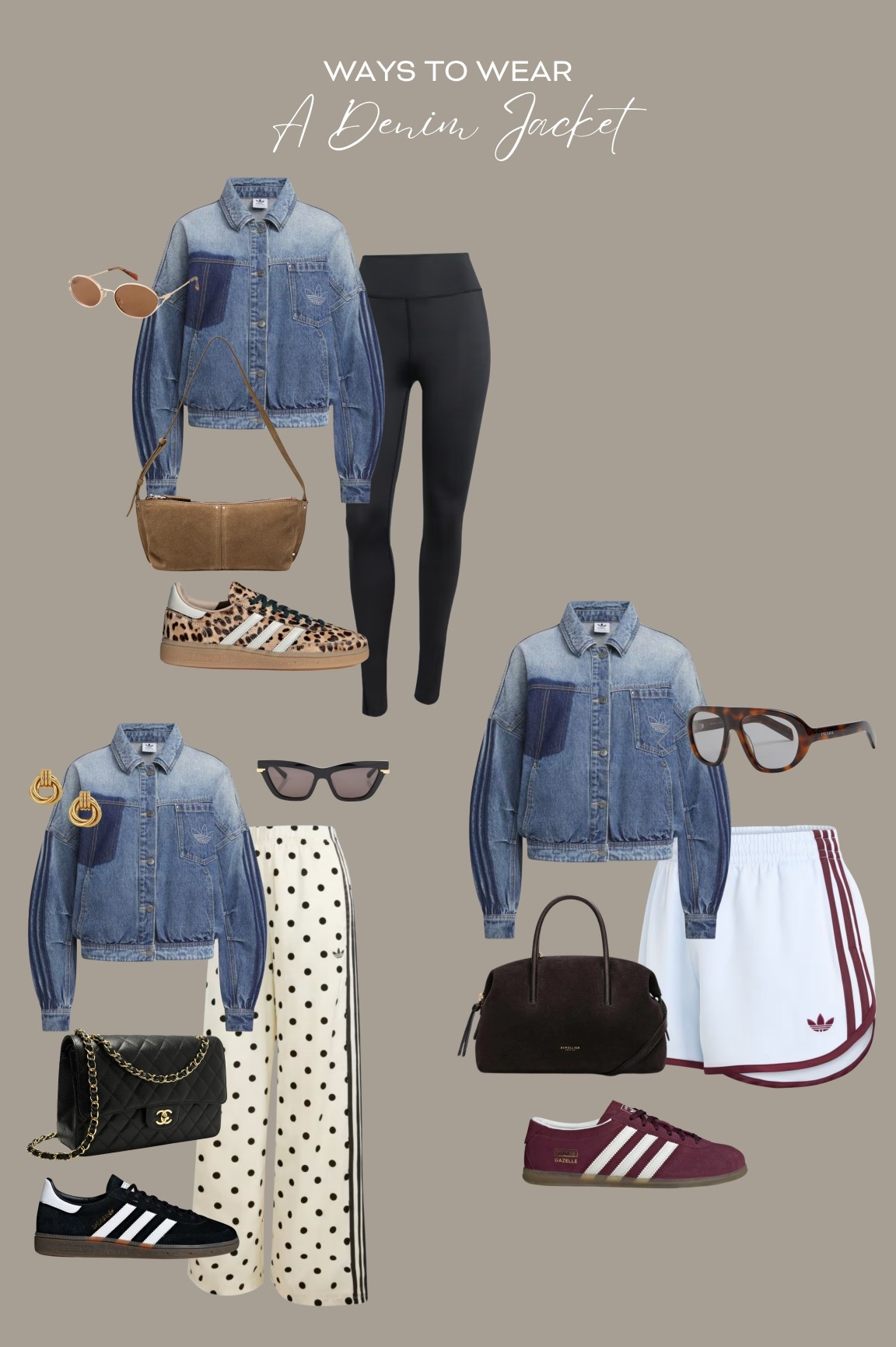 3 ways to wear a denim jacket for spring 🩵 

Adidas denim / polka dot trousers / shorts / adidas spezials / black leggings 

#LTKspring #LTKstyletip #LTKuk