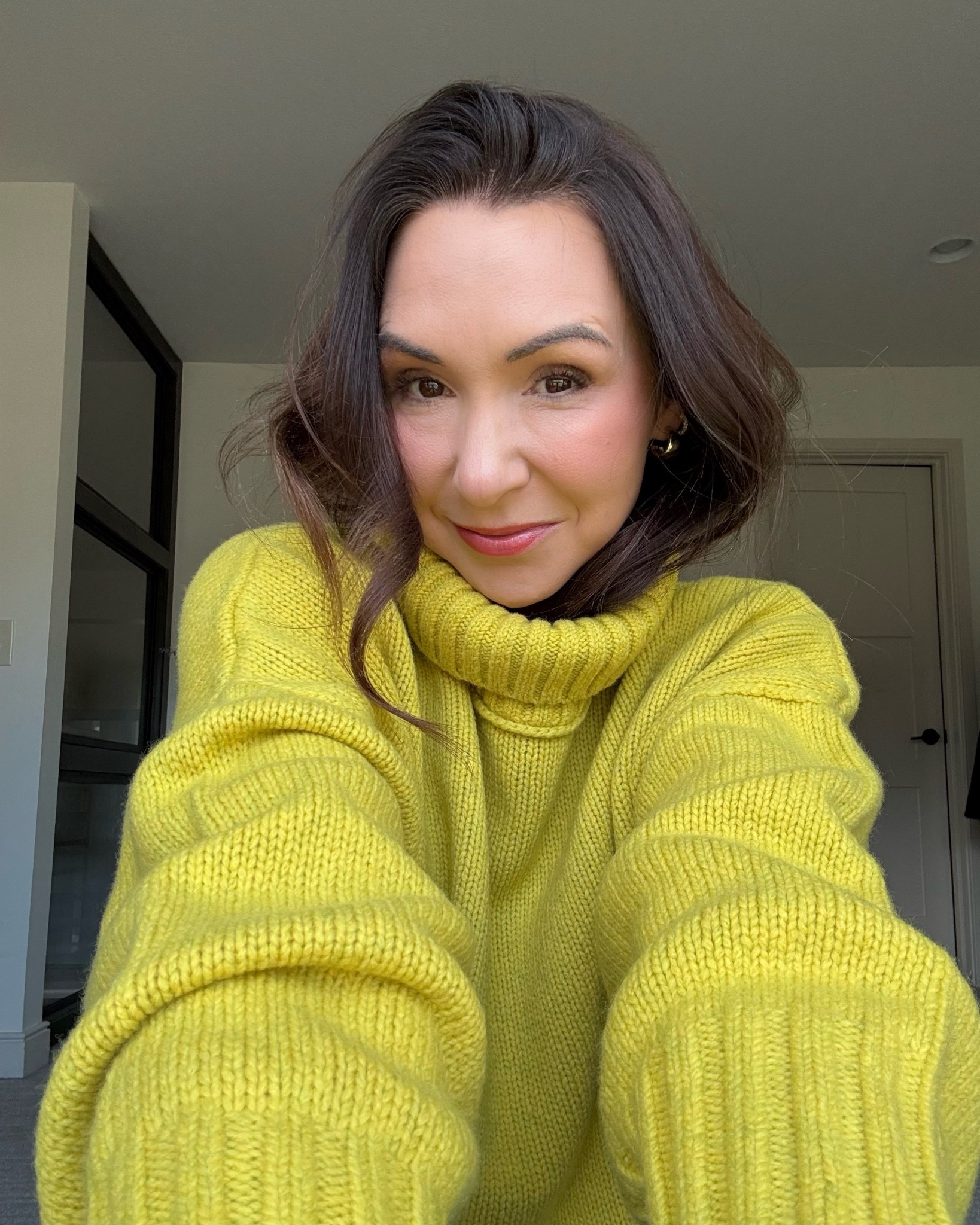 Love this lime green sweater, perfect for Autumns & Bright Springs. 
Wearing blush 99 and lip 30 from the b collection  

#LTKootd #LTKSaleAlert #LTKOver40