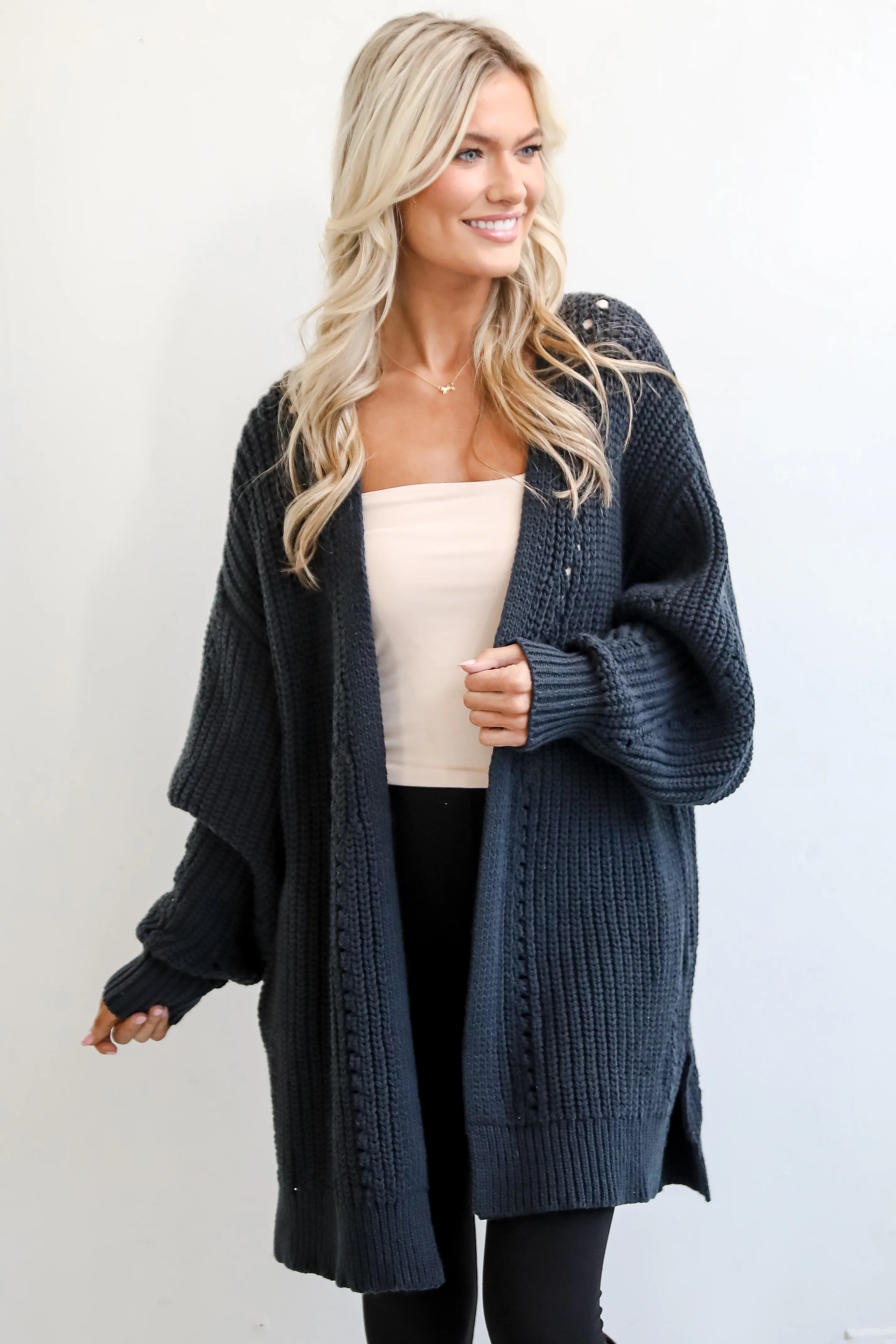 Cozy Navy Sweater Cardigan | Cute Cardigans | ShopDressUp | Dress Up