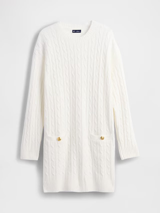 CashSoft Cable-Knit Mini Sweater Dress | Gap (US)
