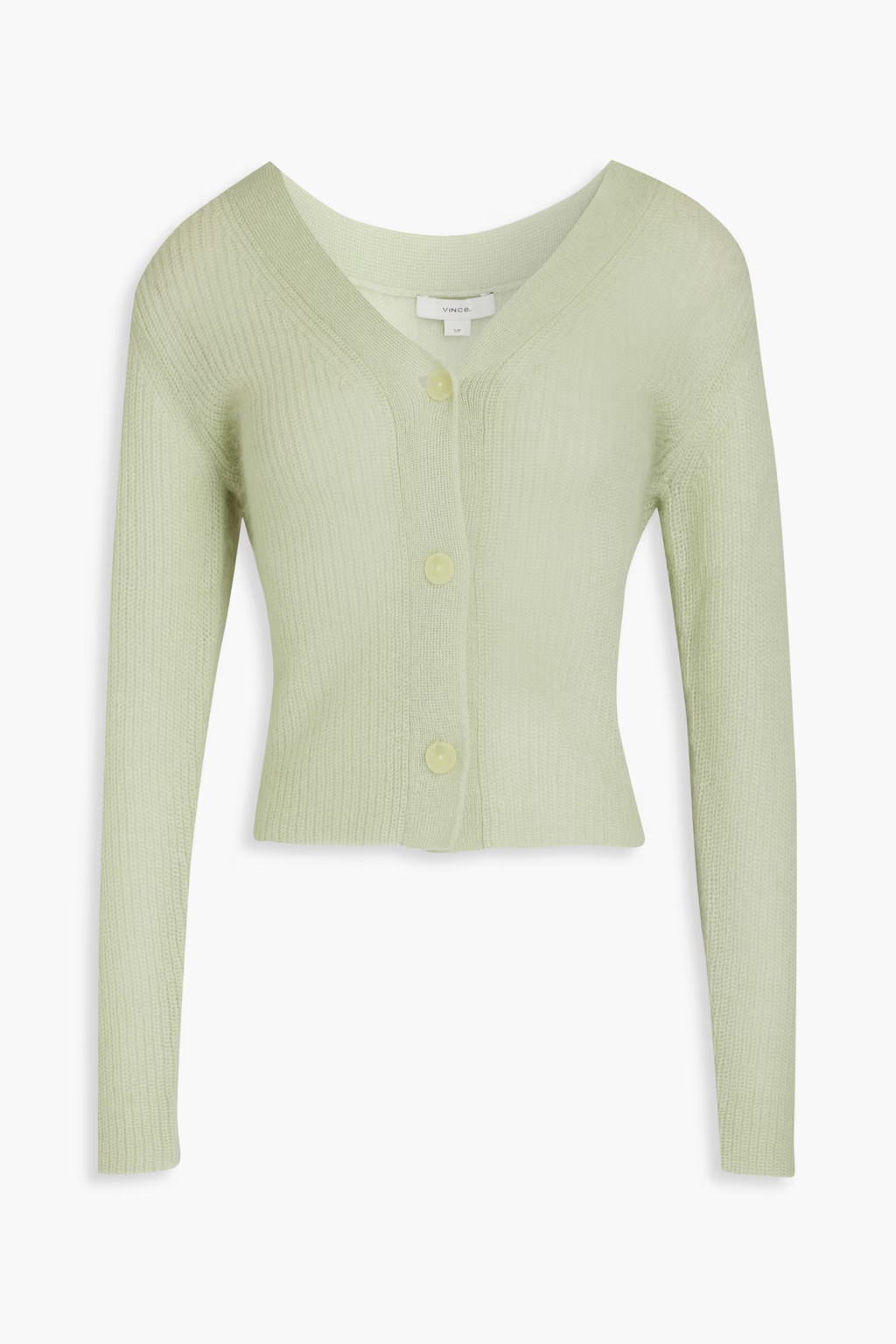 Brushed ribbed-knit cardigan | The Outnet (UK and Europe)