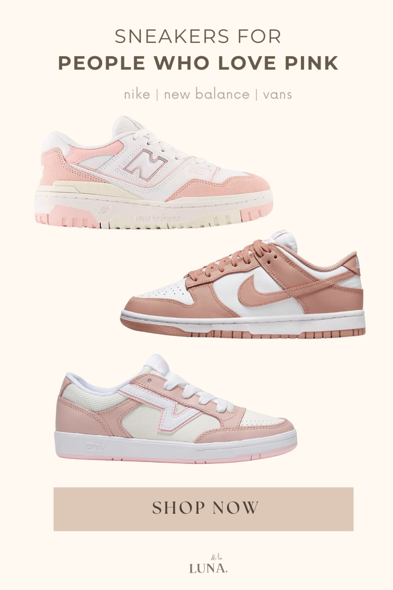 Neutral pink blush rose sneakers I love and the perfect gift for valentine’s day and for the pink lover | New balance sneakers, neutral new balance sneakers, shoe crush, spring shoes, nike, vans

#LTKGiftGuide #LTKSeasonal #LTKshoecrush