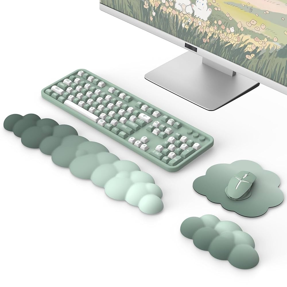 MoKo Cloud Wrist Rest, Ergonomic Cloud Keyboard Wrist Rest with Mouse Rest Wrist Pad, Durable Pol... | Amazon (US)