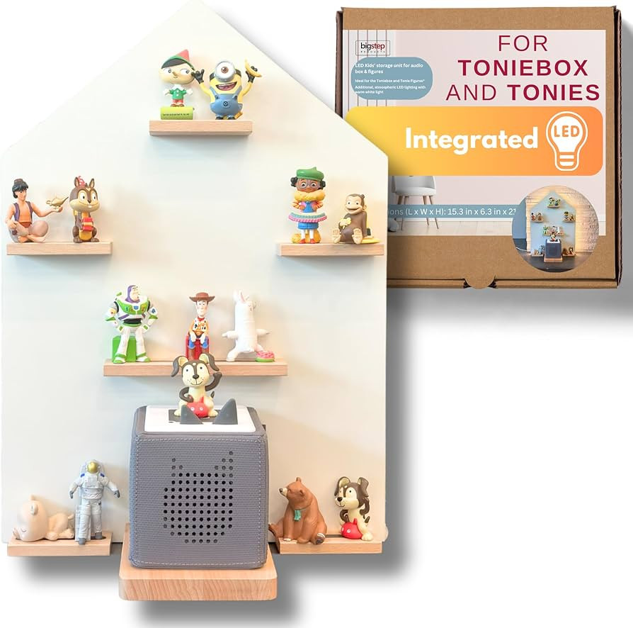 BigStep Large LED Magnetic Shelf for Tonies - Compatible with Toniebox and Tonies Characters - Me... | Amazon (US)