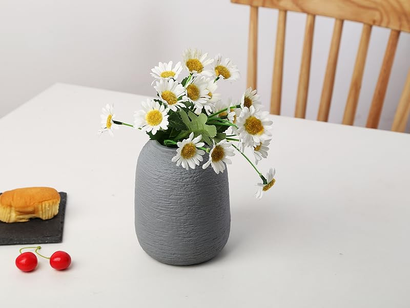 Grey Ceramic Vases, Textured Modern Vases, Home Decor Vases, Suitable for All Kinds of Places, Ca... | Amazon (US)