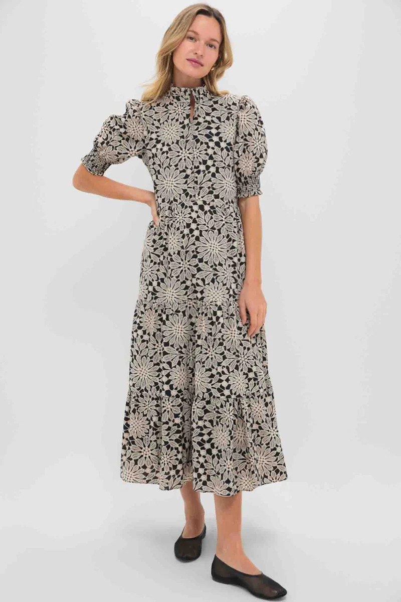 Black & Tan Printed Floral Bennett Midi Dress | Tuckernuck (US)