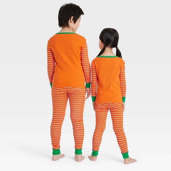 Toddler Halloween Pumpkin Matching Family Pajama Set - Orange | Target