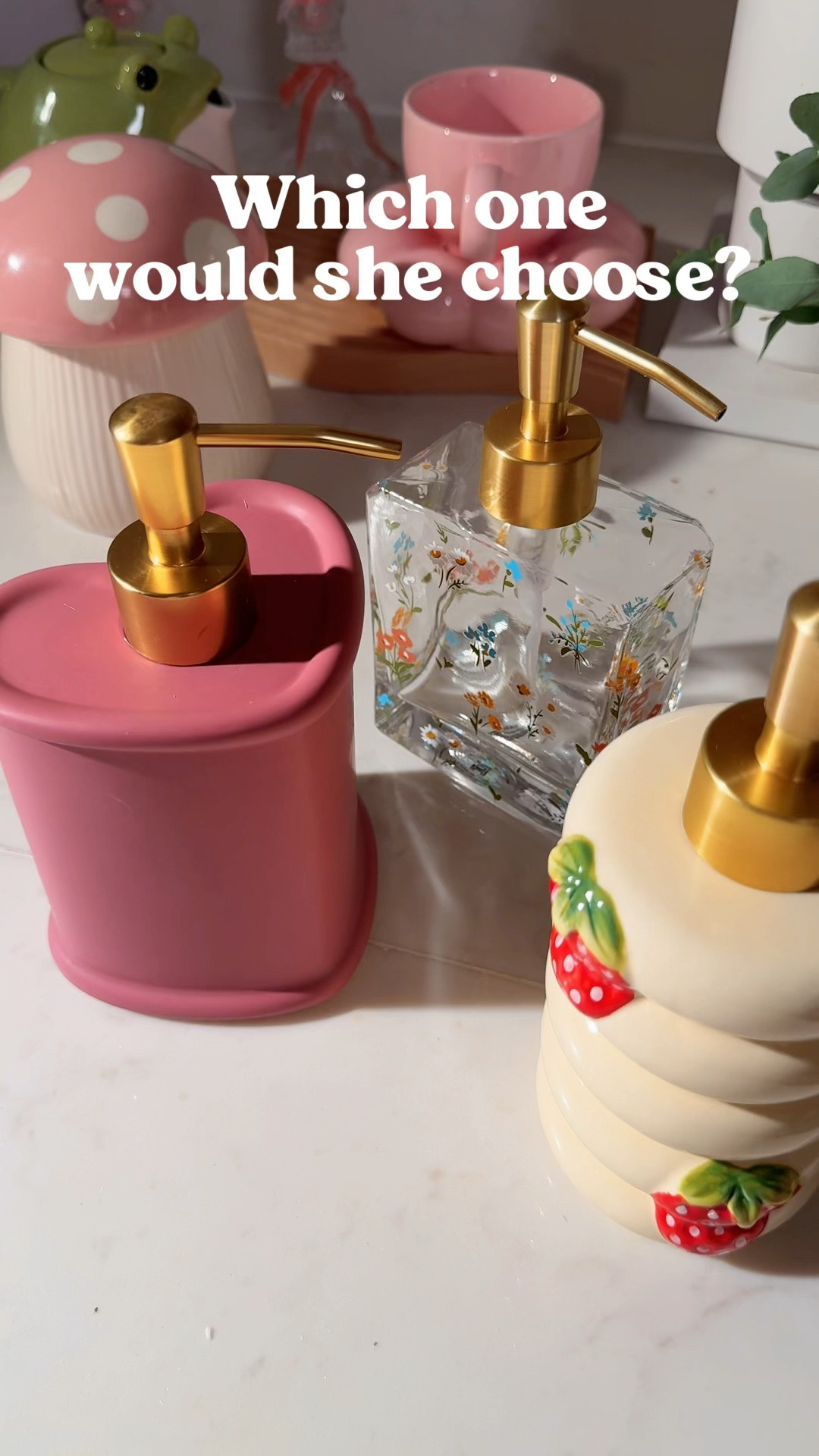 Pretty soap dispensers from Urban Outfitters! Which one would you choose? The strawberry one, floral one, or heart shaped one? 

#LTKhome