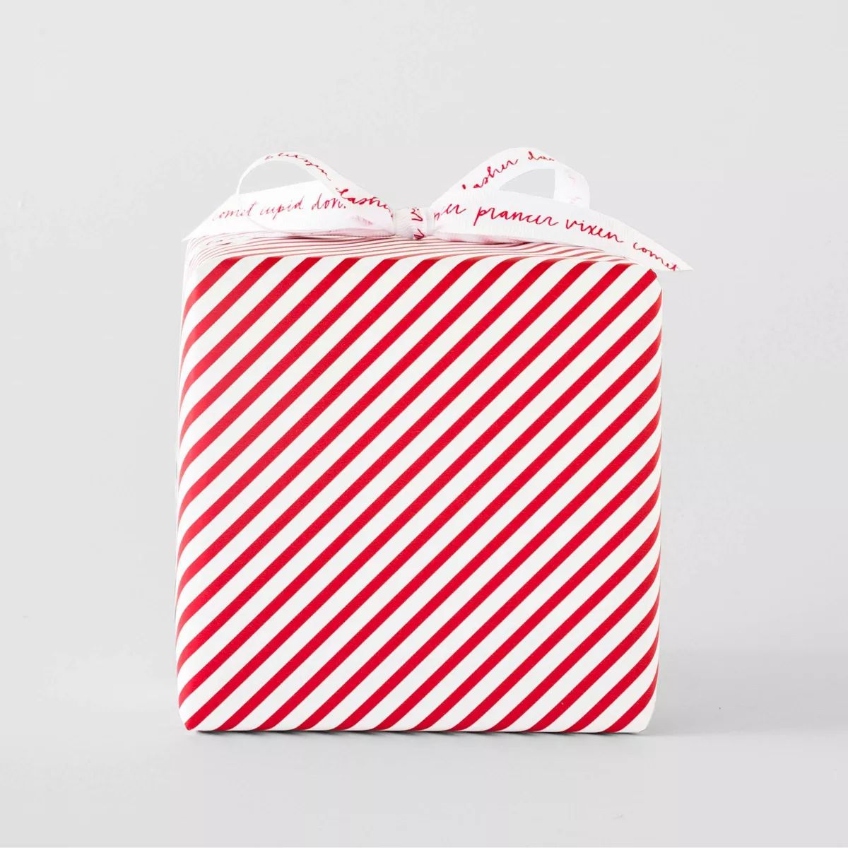 25 sq ft Red Diagonal Stripe Gift Wrap White - Sugar Paper™ + Target | Target