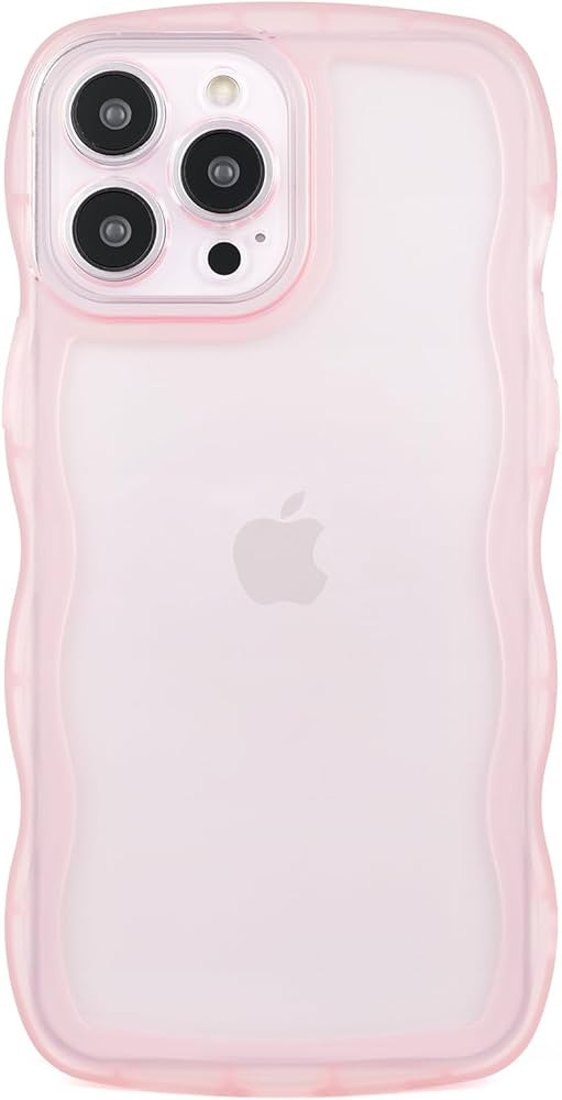 Compatible with iPhone 13 Pro Case 6.1" 2021, Cute Kawaii Curly Wave Frame Shape Soft Silicone Sh... | Amazon (US)