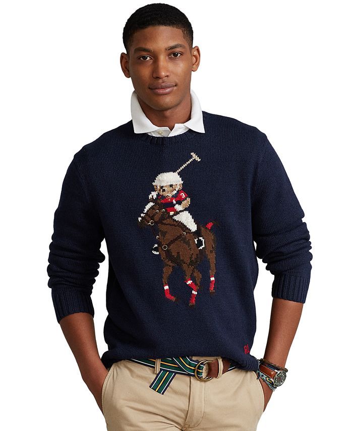 Polo Ralph Lauren Men's Polo Bear & Big Pony Sweater & Reviews - Sweaters - Men - Macy's | Macys (US)