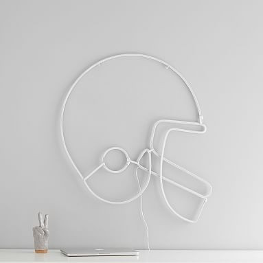 Neon Football Helmet Wall Light | Pottery Barn Teen